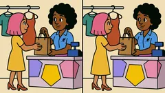 Hlavolam: dokážete najít tři rozdíly na obrázku se ženou v obchodě za 21 sekund?